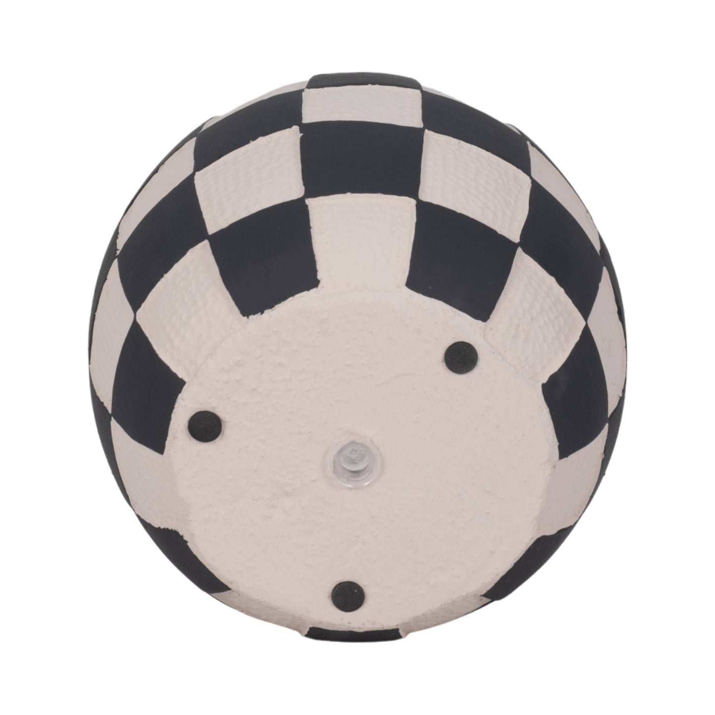 Black/White Pottery Checkerboard Rounded Planter (7 in.)