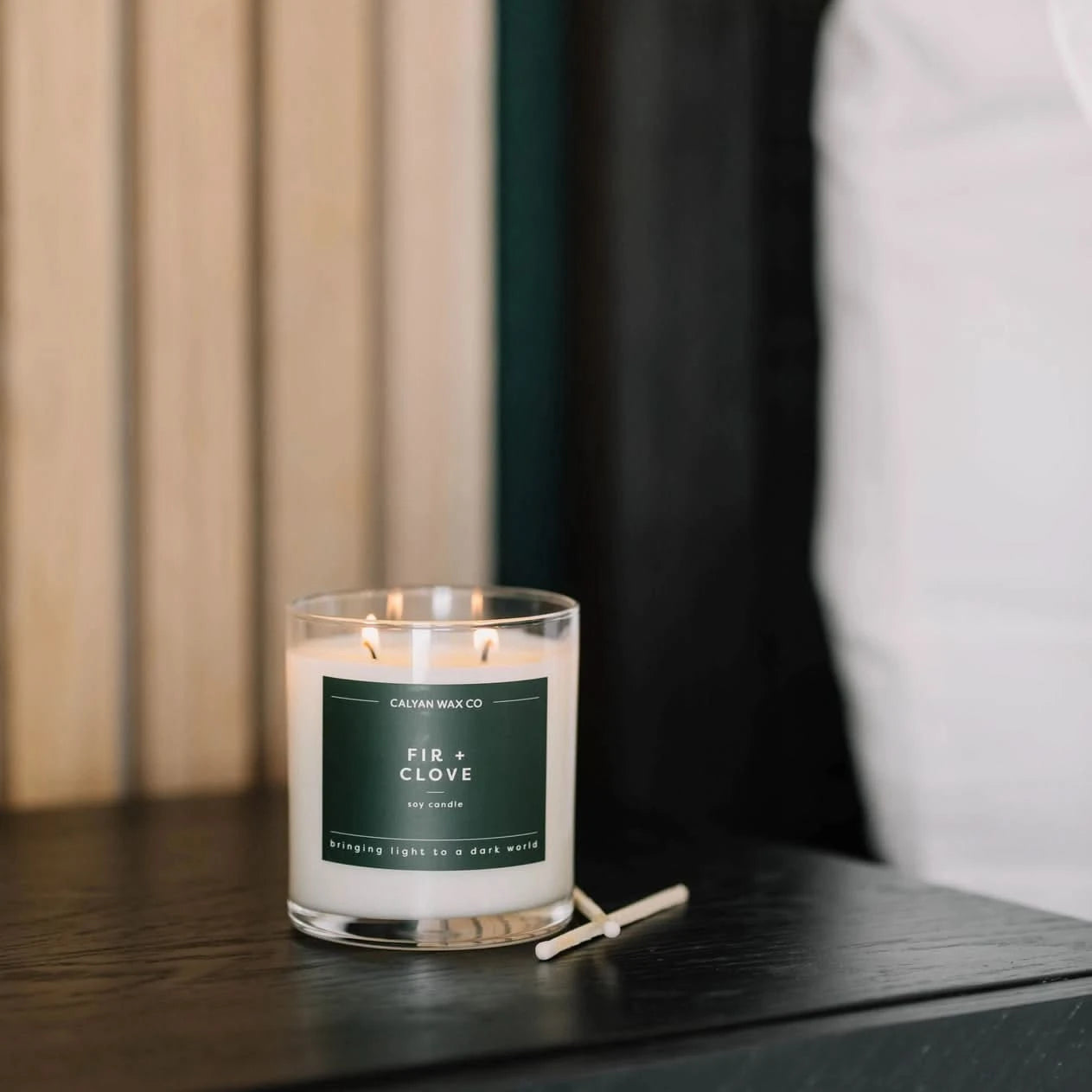 Fir + Clove Glass Tumbler Soy Candle