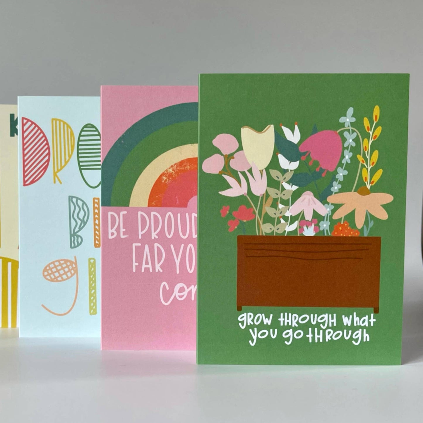 Cheerful Inspirational Greeting Card Set
