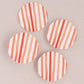 Red Striped Coaster S/4