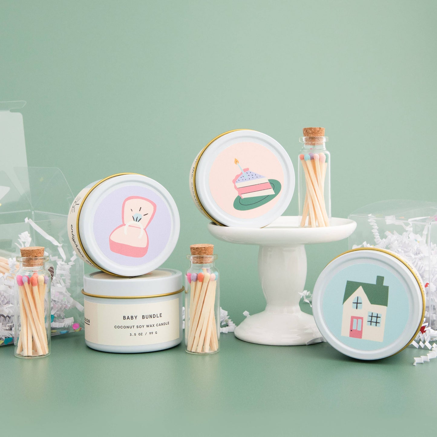 Welcome Home Scented Candle + Matches Set