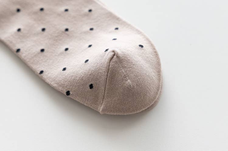 Edge Cuffs Polka Dot Stacked Socks
