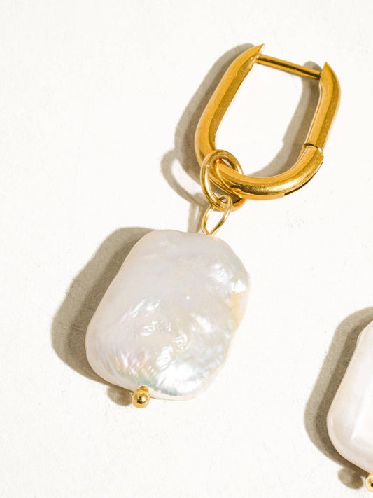 18K Gold Non - Tarnish Classic Pearl Earring - Purpose + Passion Boutique