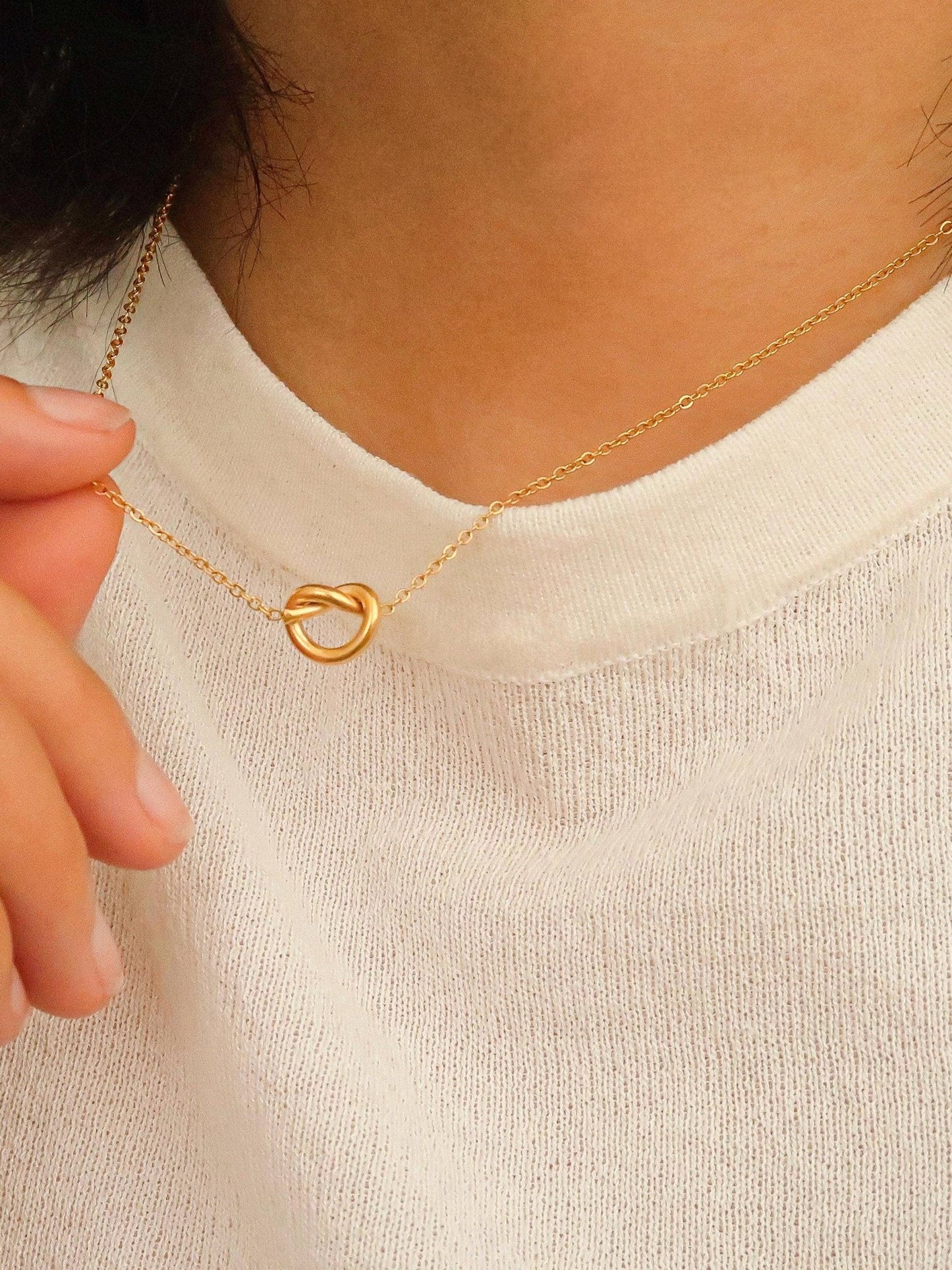 18K Gold Petite Heart Necklace - Purpose + Passion Boutique