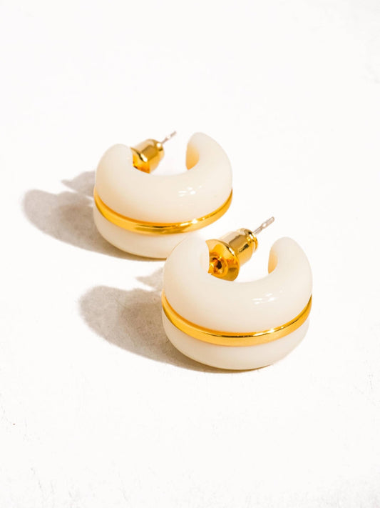 18K Gold Small C Hoop Earring - Purpose + Passion Boutique