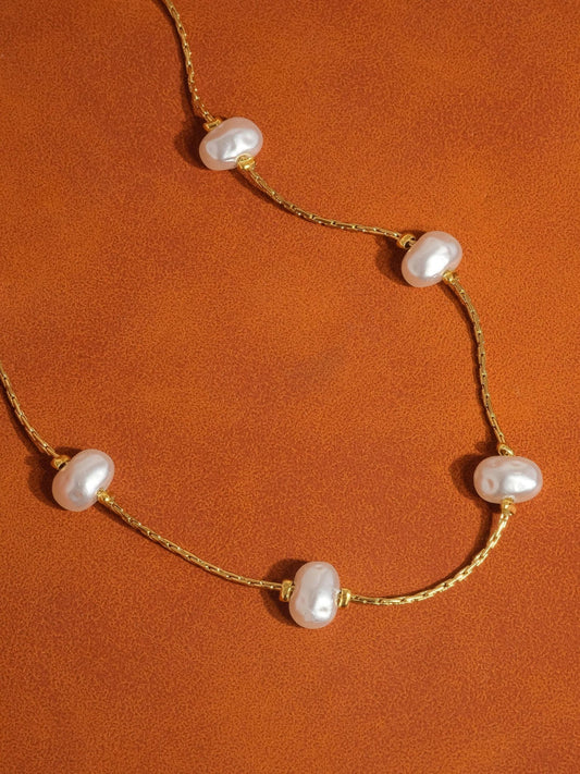 18K Petite Pearl Necklace - Purpose + Passion Boutique