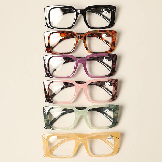 Tortoise Rectangle Reading Glasses