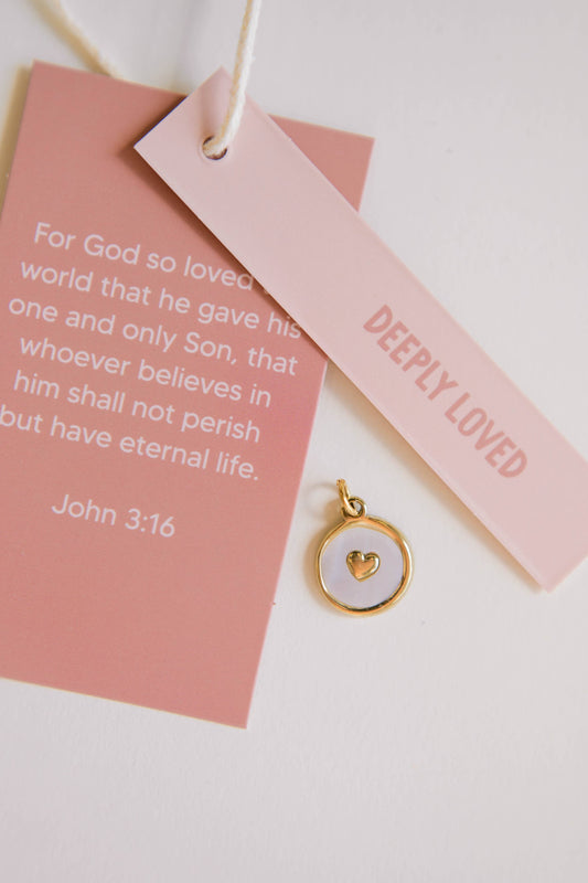 Deeply Loved Heart Charm