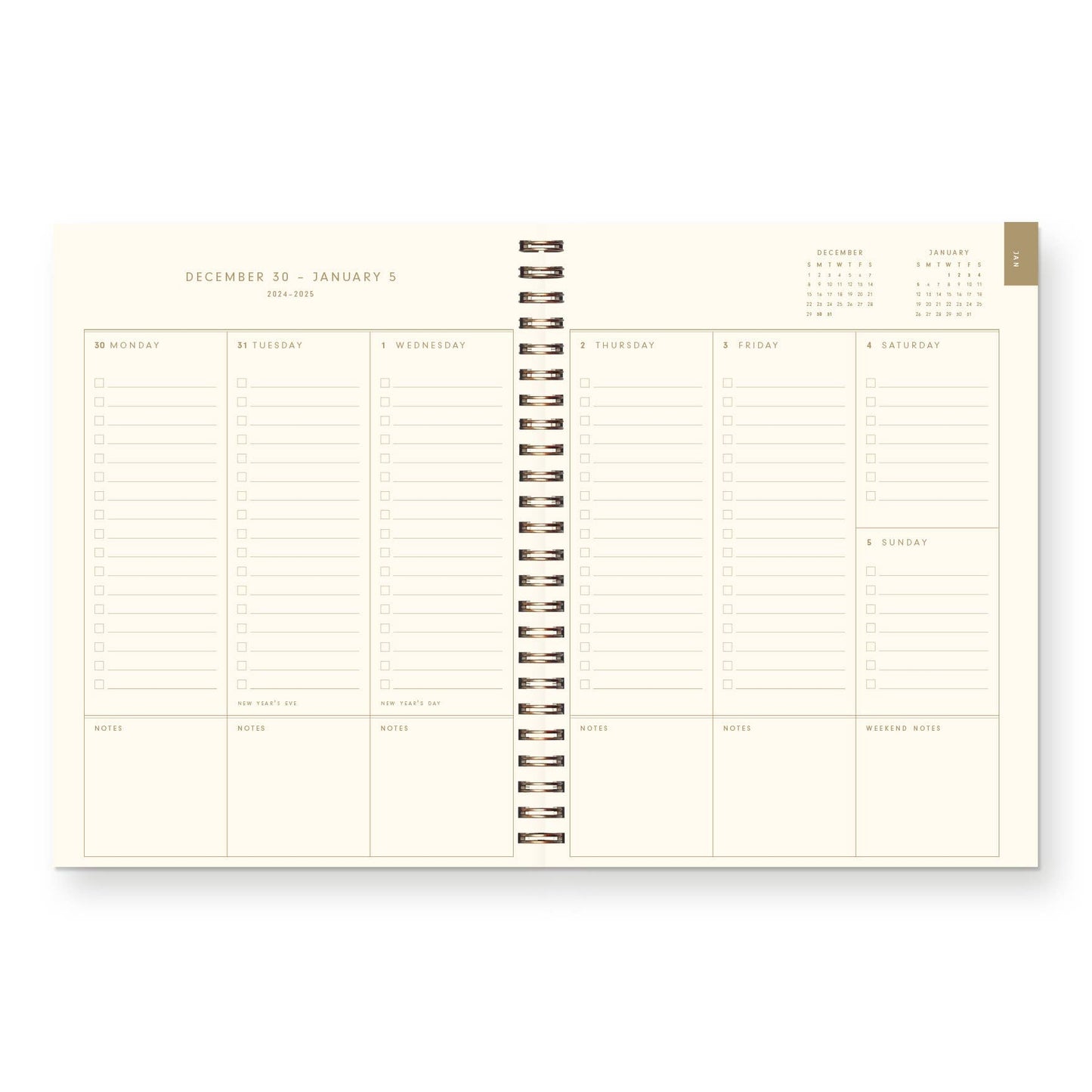 2026 Waves Dated Planner : Calendar Year - Purpose + Passion Boutique