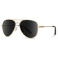 Maxwell Full Black Polarized Classic Metal Frame Aviator Sunglasses