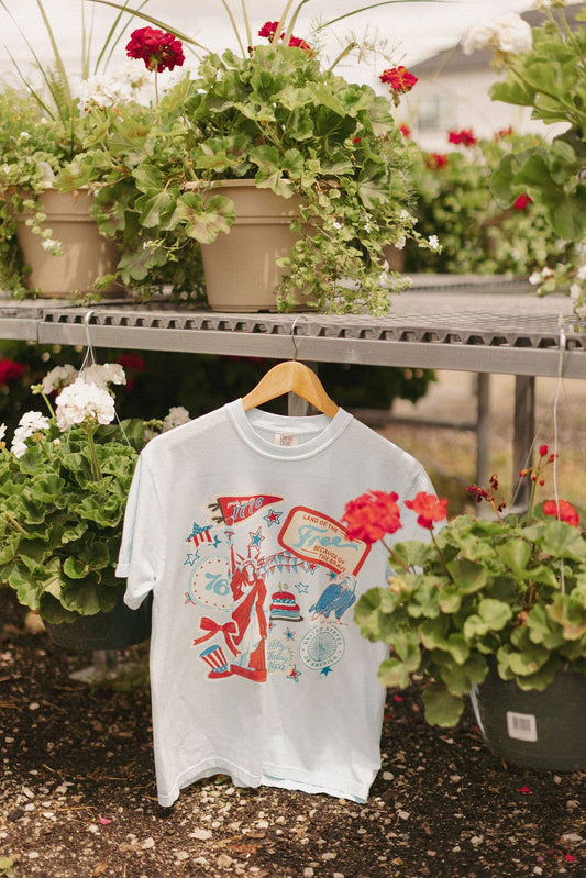 USA Patch 4th of July Graphic T-Shirt