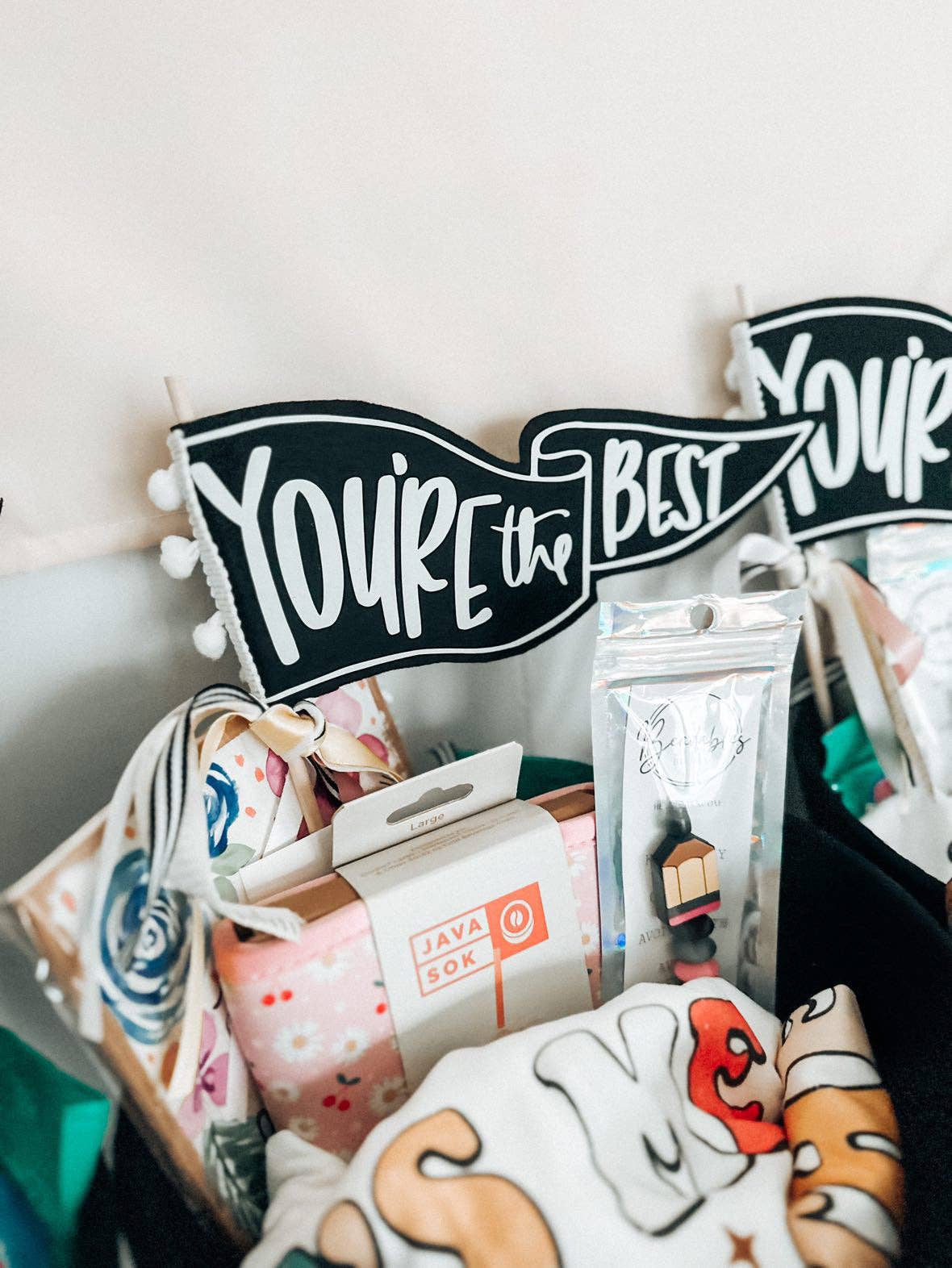 You're the Best Black Felt Appreciation Flag