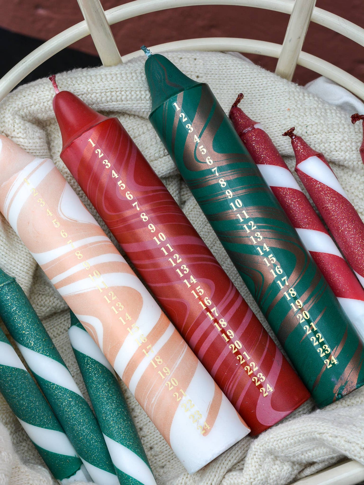 Advent Candle Christmas Calendar (Reds & Greens)