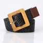 Vintage Woven Belt with Square Buckle