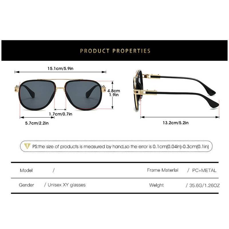 Classic Retro Double Bridge Sunglasses