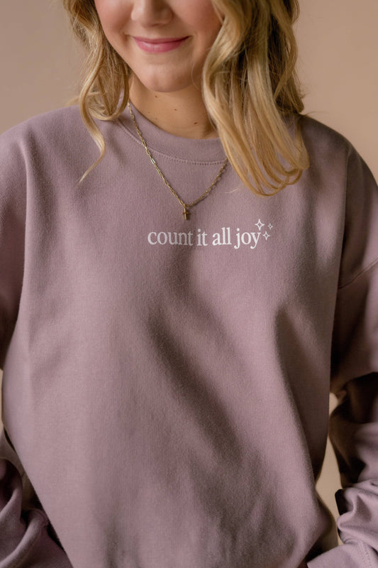 Count It All Joy Pullover - Dusty Mauve