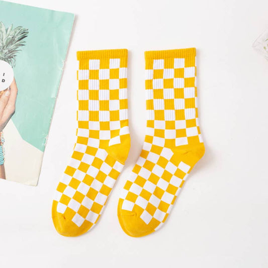 Checkerboard Sporty Socks