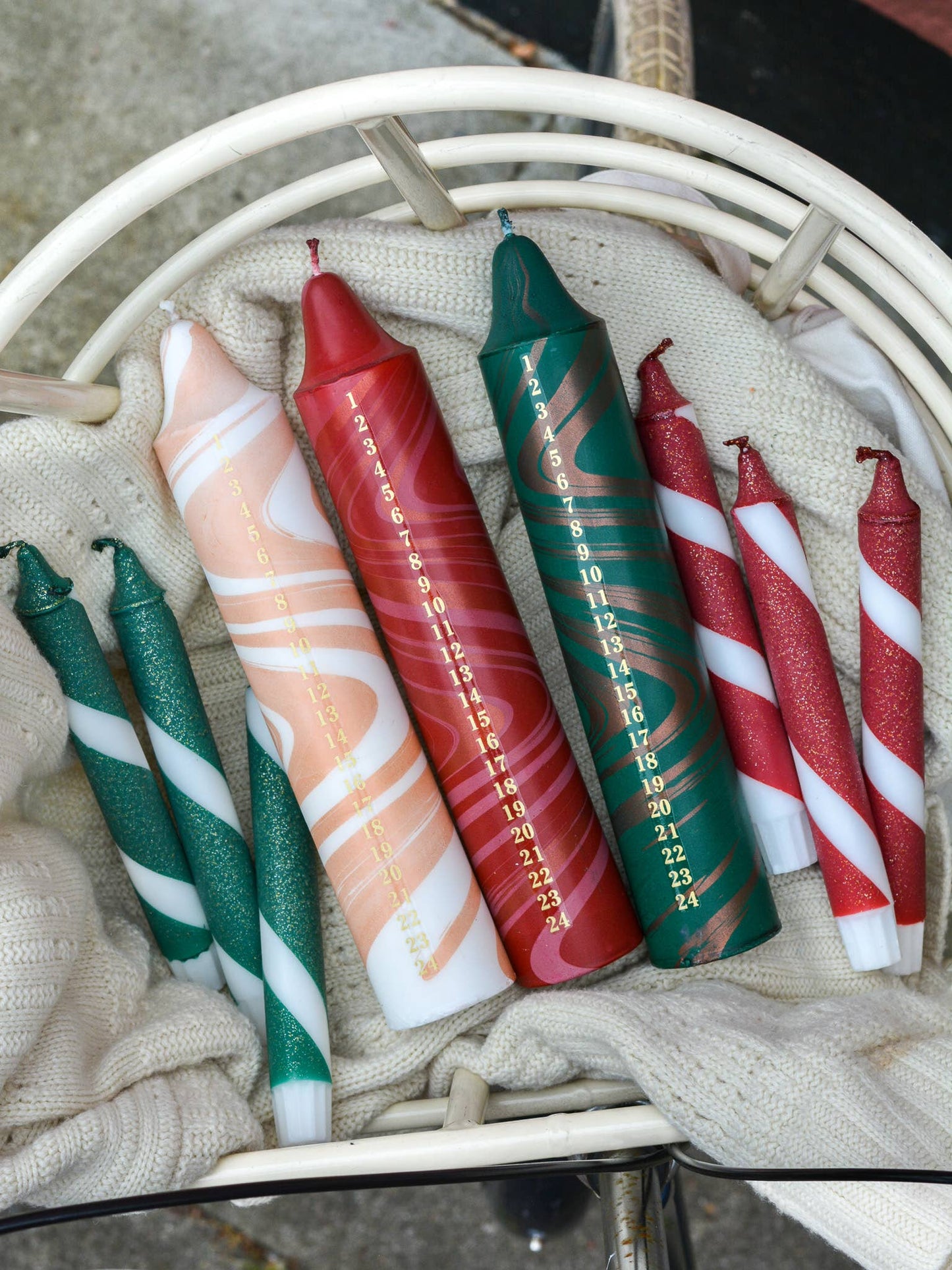 Advent Candle Christmas Calendar (Reds & Greens)