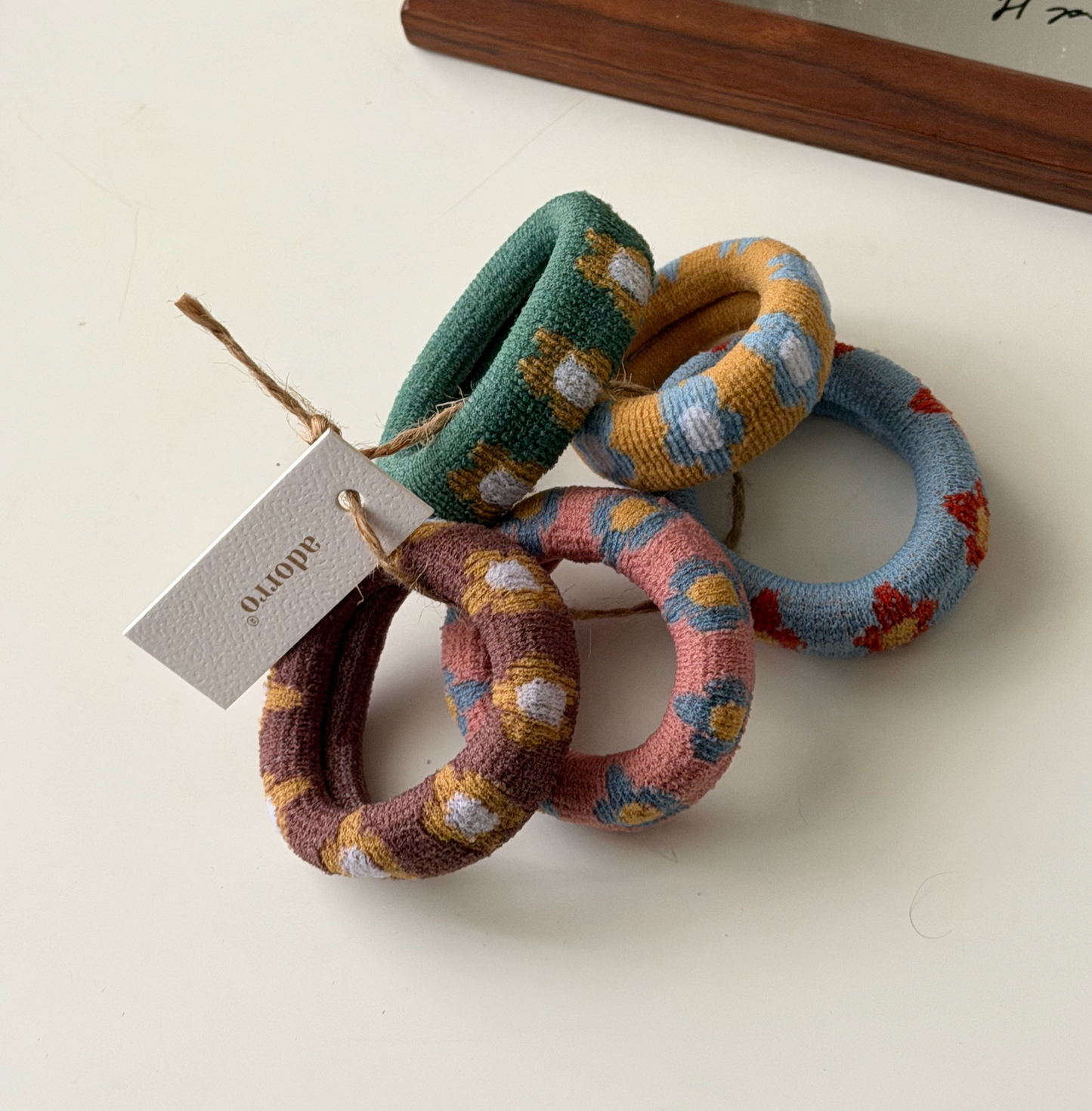 Flower Seamless Hair Ties (Set of 5)