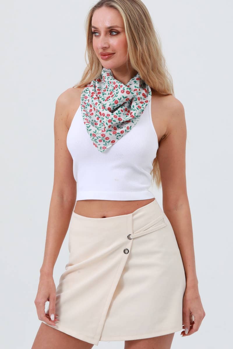 Printed Square Scarf 27.5" x 27.5"