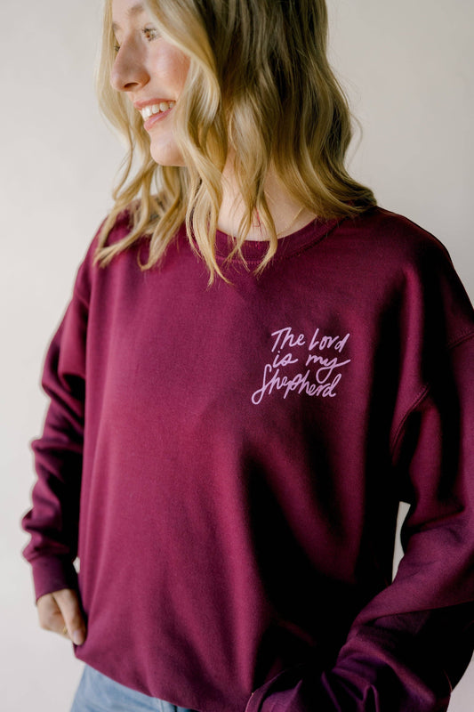 The Lord Is My Shepherd Pullover - Maroon