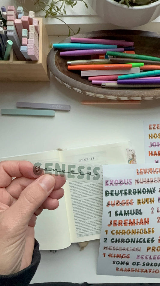 Books of the Bible Header Sticker Labels
