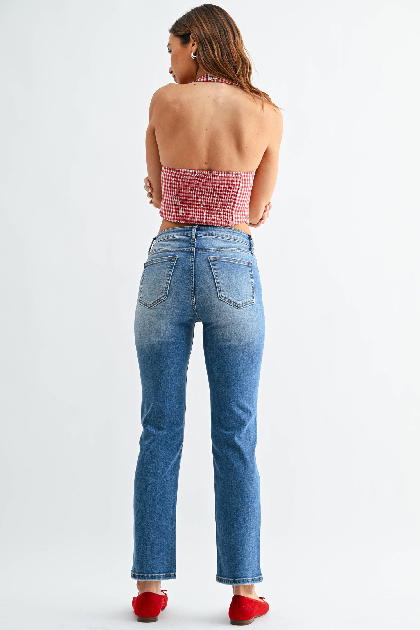 90's Stretch Straight Medium Wash Jeans
