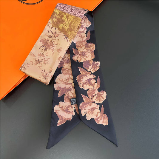 Floral Twillie Scarf for Bag
