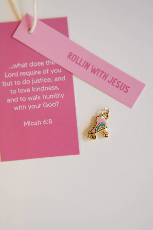 Rolling With Jesus Charm
