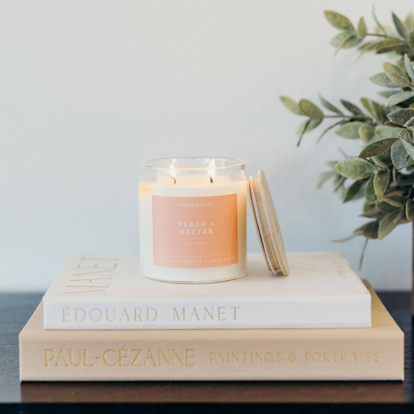 Peach + Nectar Glass Tumbler Soy Candle