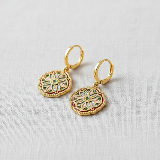 Vintage Garden Floral Stud Earrings