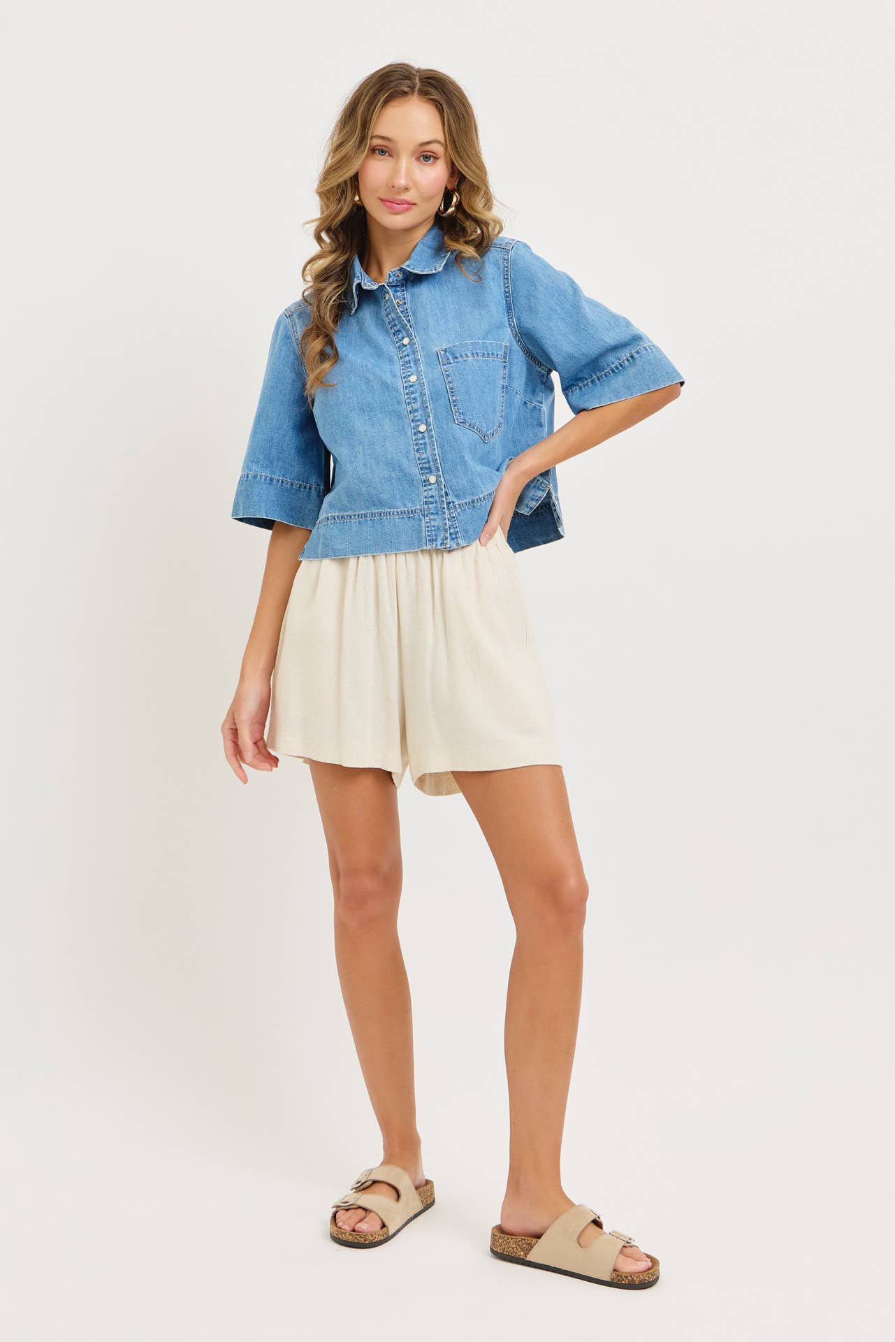 Everyday Effortless Denim Button Down Shirt