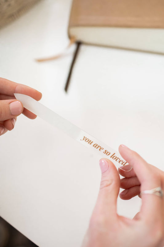 'You Are So Loved' Glass Nail File