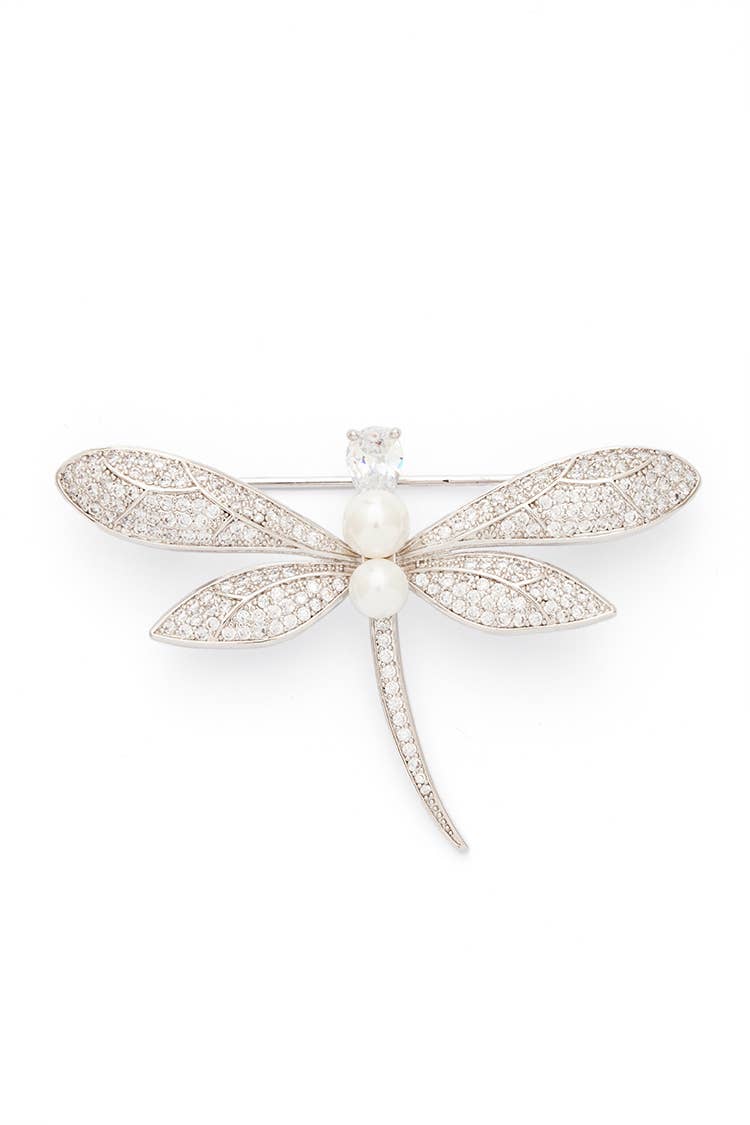 Dragonfly Cubic Zirconia Brooch
