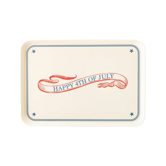 Happy 4th of July Reusable Bamboo Serving Tray