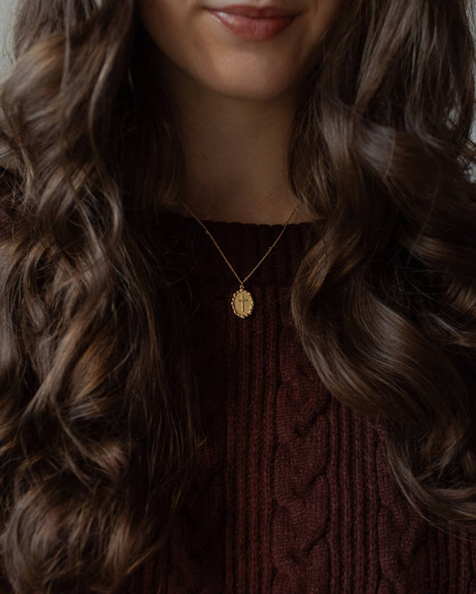 Beaded Chain Cross Necklace - Purpose + Passion Boutique