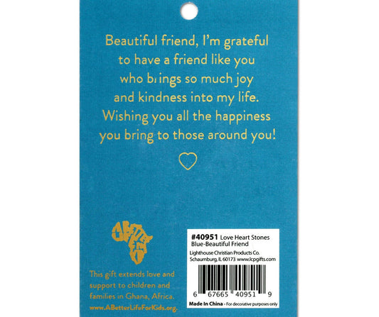Beautiful Friend Heart Stone Card - Purpose + Passion Boutique