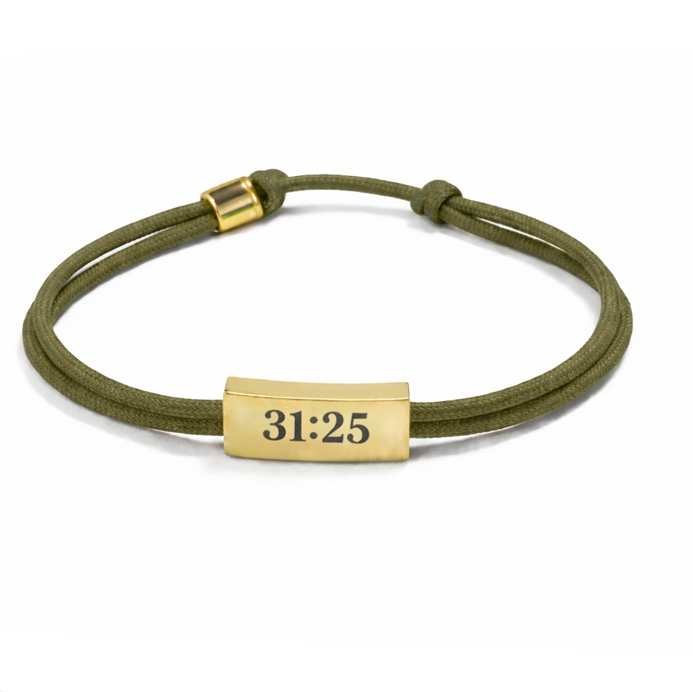 Proverbs 31:25, Be Brave Cord Bracelet
