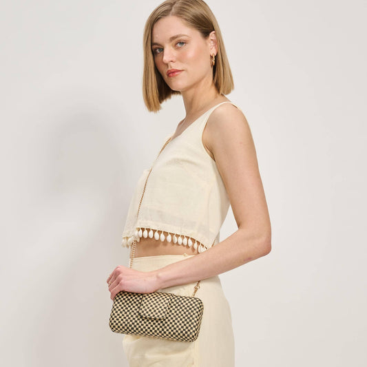 Black Checkered Mini Bag - Purpose + Passion Boutique