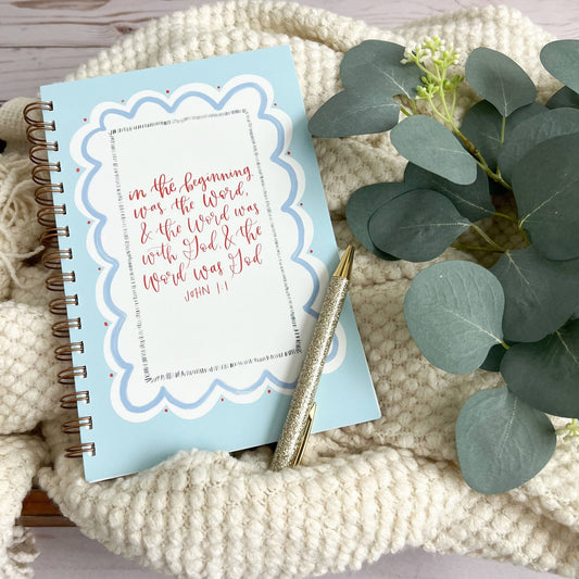 Blue Bible Study Notebok - Purpose + Passion Boutique