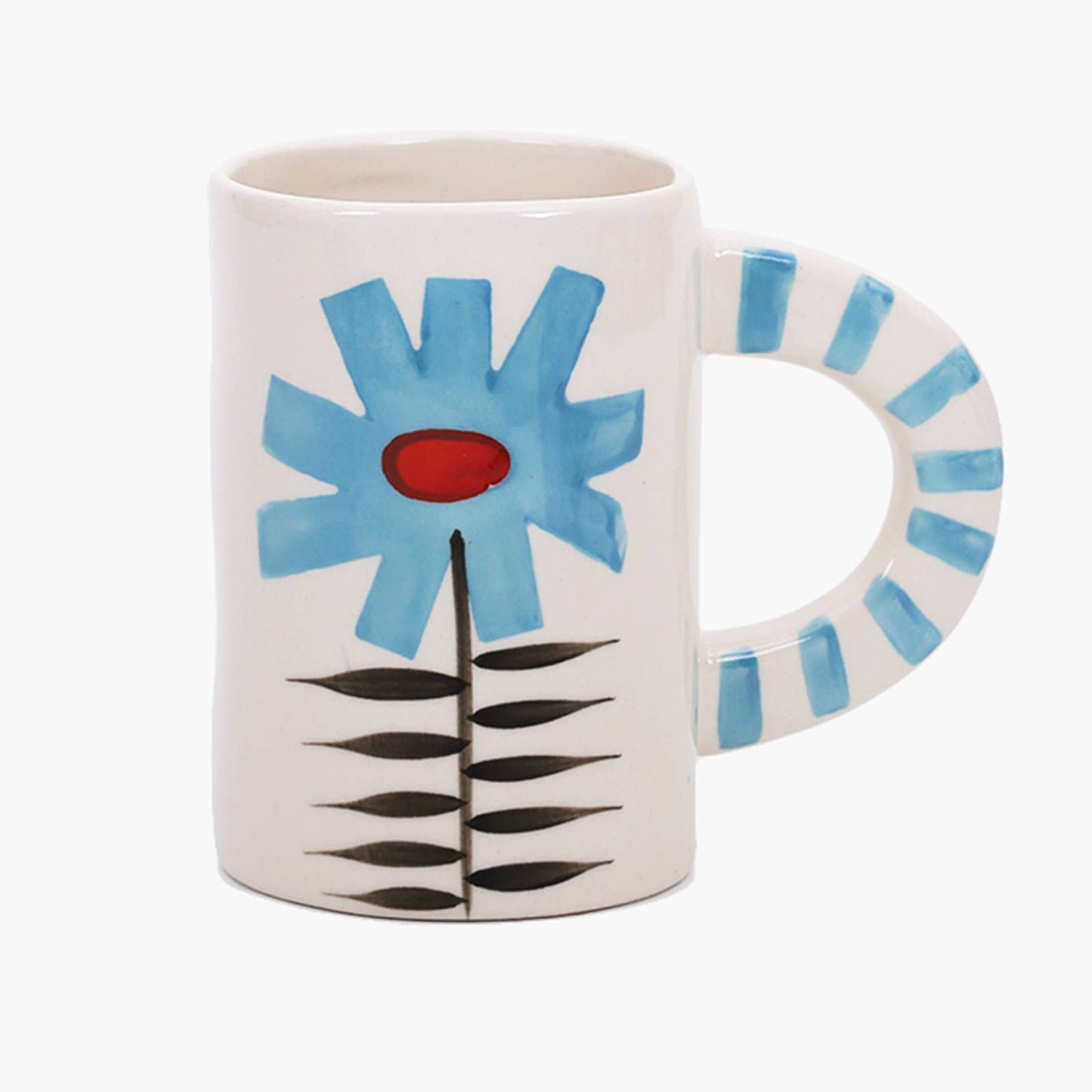 Blue Flower Ceramic Handmade Mug - Purpose + Passion Boutique