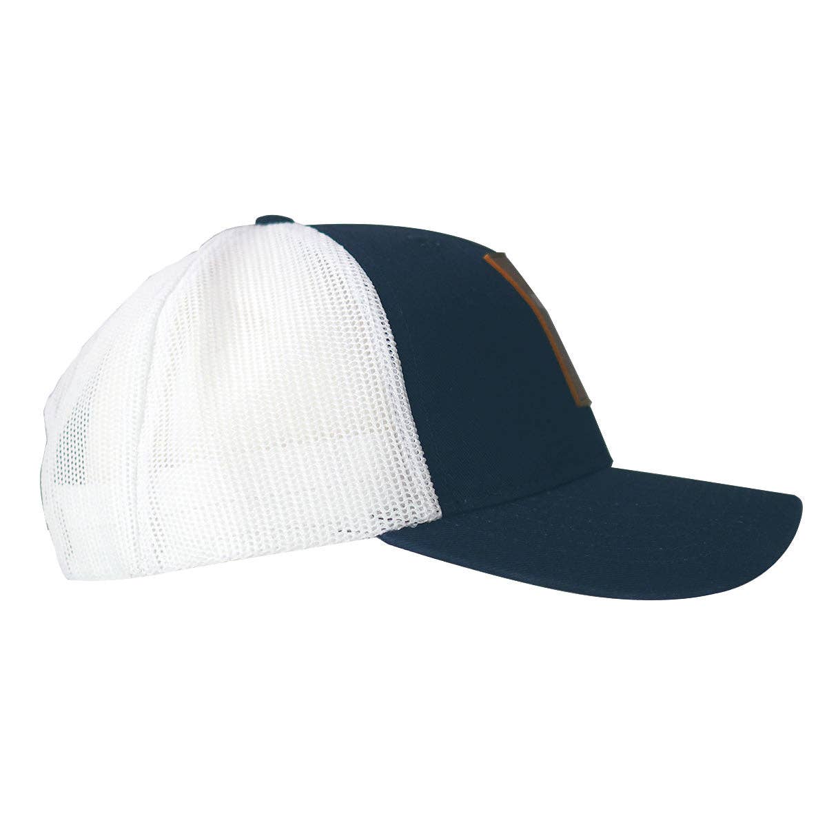 Blue/White Leather Cross Cap - Purpose + Passion Boutique