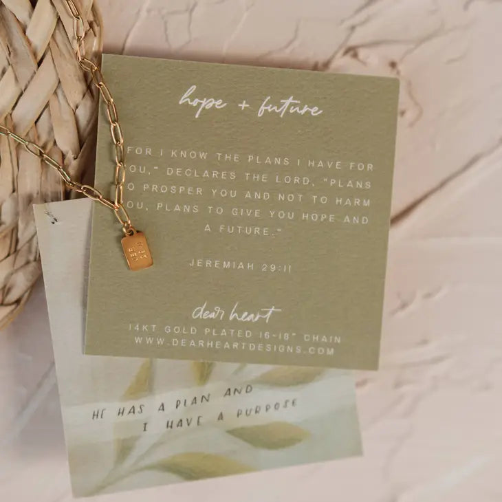 Hope + Future Mini Tag Necklace