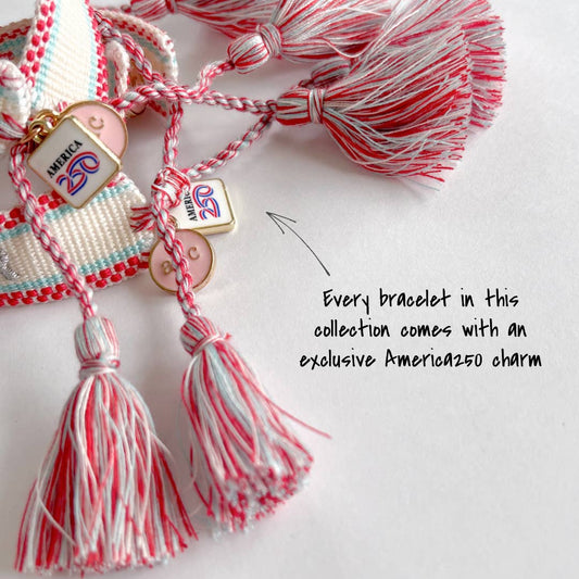 GOD BLESS THE USA Tassel Bracelet