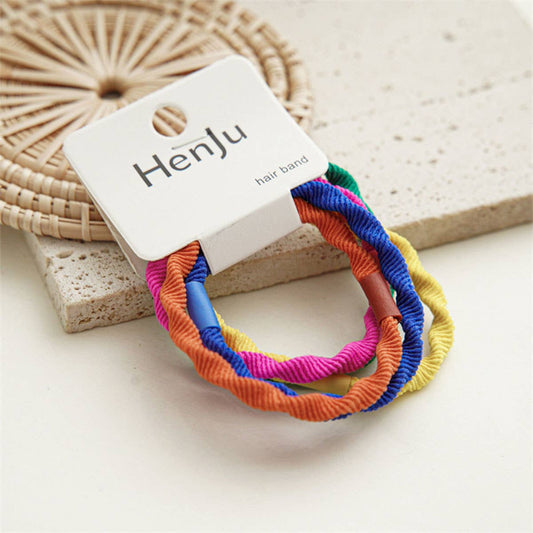 Candy Color Twisted Hair Ties (5pc) - Purpose + Passion Boutique