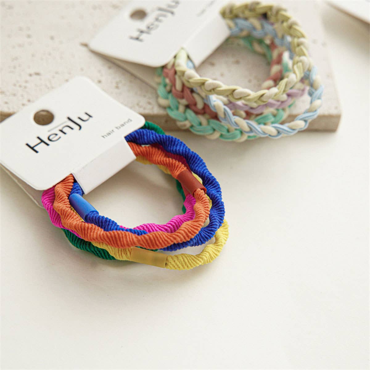 Candy Color Twisted Hair Ties (5pc) - Purpose + Passion Boutique