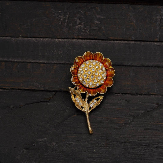 Retro Sunflower Brooch