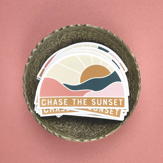 Chase The Sunset Sticker - Purpose + Passion Boutique