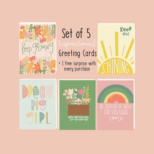 Cheerful Inspirational Greeting Card Set - Purpose + Passion Boutique