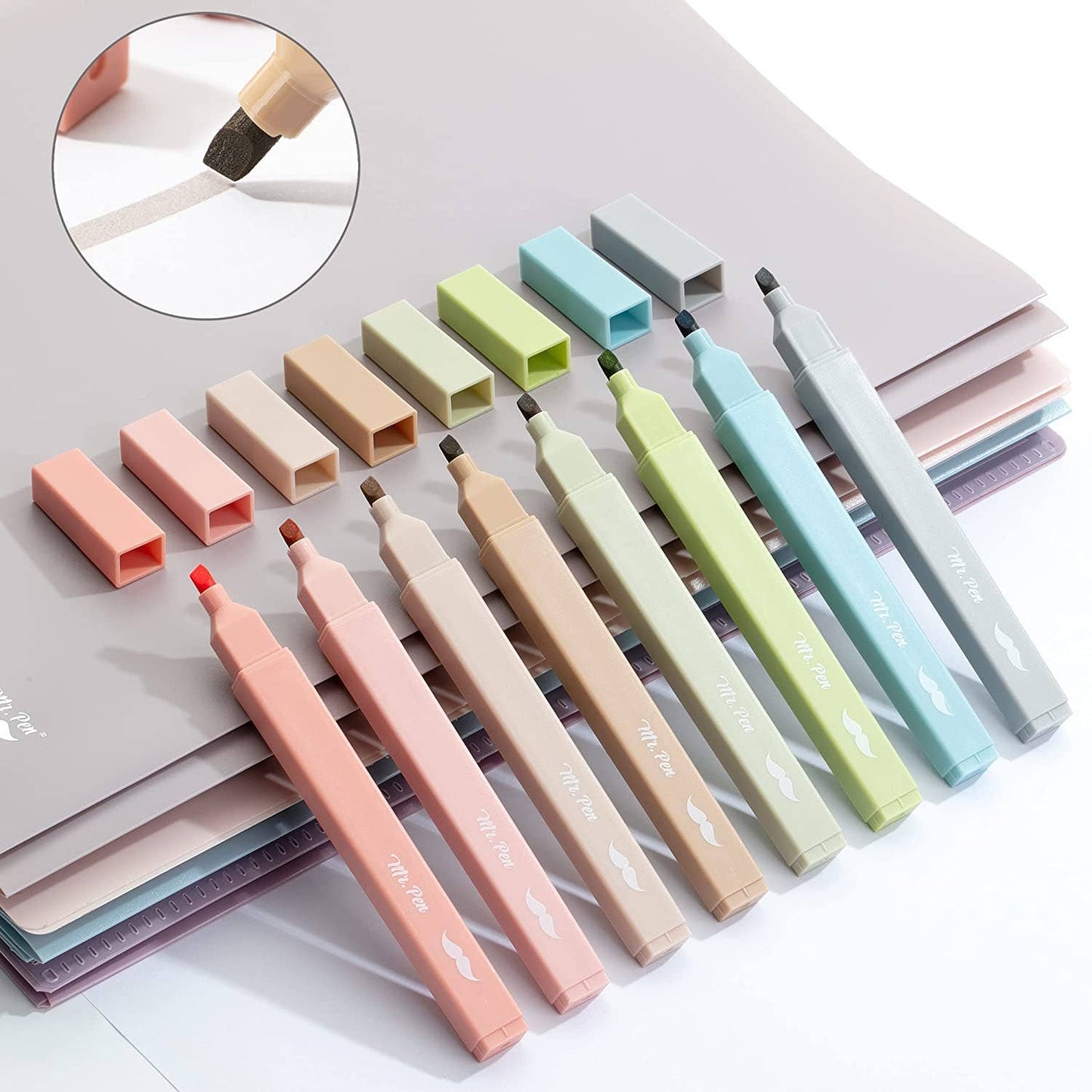 Chisel Tip Aesthetic Highlighters, 8 pcs - Purpose + Passion Boutique